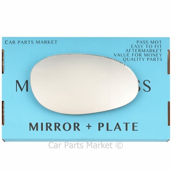 Right Driver Side Wing Door Mirror Glass For Smart Fortwo 1998-07 +Plate