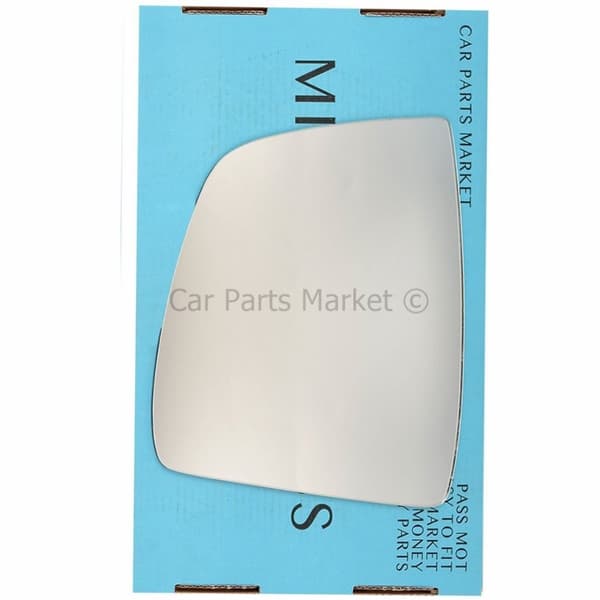 Left Side Flat Wing Door Mirror Glass For Fiat Doblo mk2 2010-22 Heated + Plate