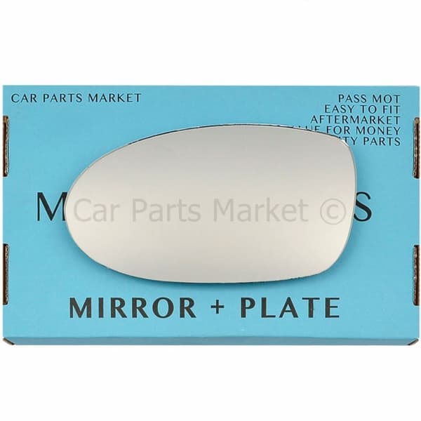 For BMW M5 98-03 Left Passenger Side Wing Mirror Glass with Plate