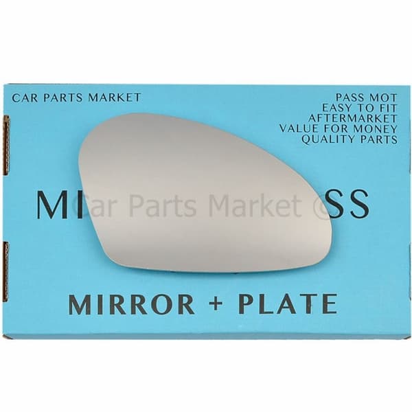 For Seat Ibiza 02-08 Right Driver Side Wing Mirror Glass with Plate
