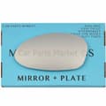 Miniatyrbillede 1 af 2: For BMW 1 Series 2004-2009 Left Passenger Side Wing Mirror Glass with Plate