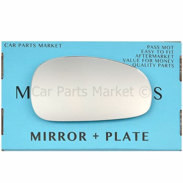 For Seat Leon 05-09 Right Driver Side Wing Mirror Glass with Plate