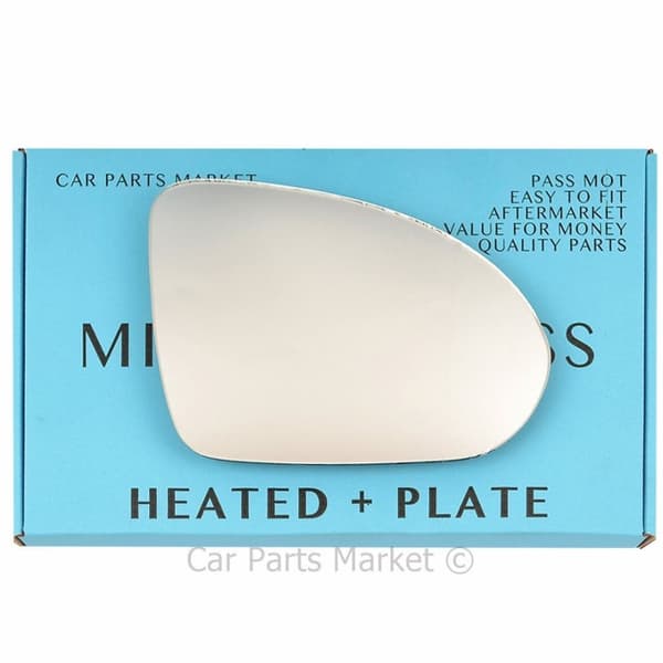 Right Side Flat Wing Door Mirror Glass For Smart Forfour 2004-2006 Heated +Plate