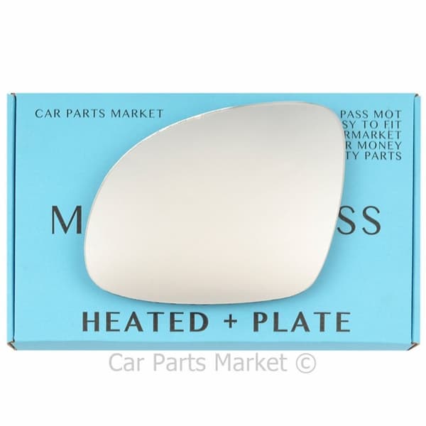 Left Passenger Side Flat Wing Mirror Glass For Skoda Yeti 2009-17 Heated +Plate