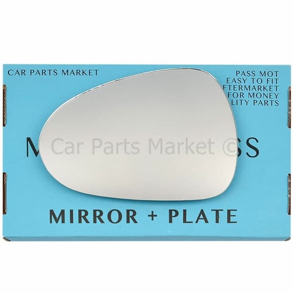 For Seat Leon 09-12 Left Passenger Side Wing Mirror Glass with Plate