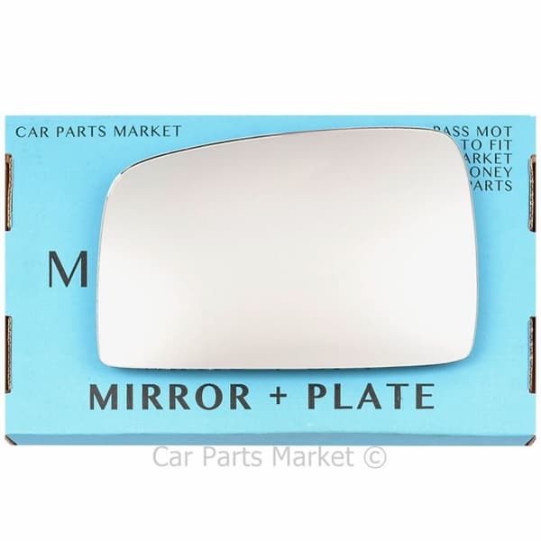 Left Passenger Side Flat Wing Door Mirror Glass For Kia Sportage 2005-07 + Plate
