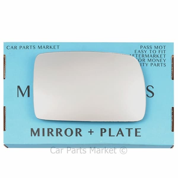Right Driver Side Flat Wing Door Mirror Glass For Kia Picanto 2004-2007 + Plate