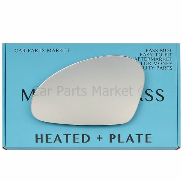 For Seat Altea 04-08 Left Passenger Flat Electric Wing Mirror Glass w/ Plate