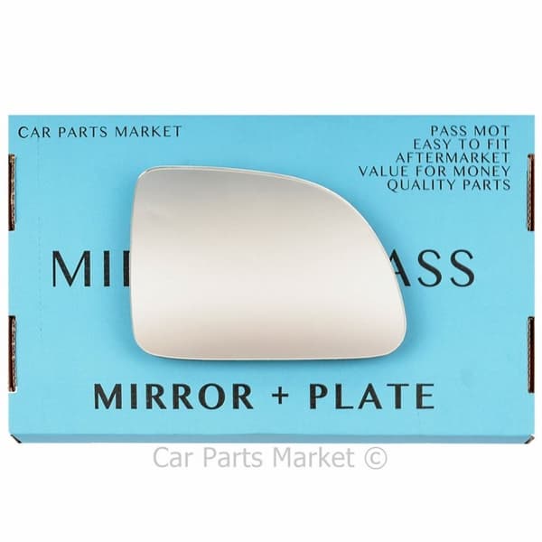 For Renault Clio 90-94 Right Driver Side Wing Mirror Glass with Plate