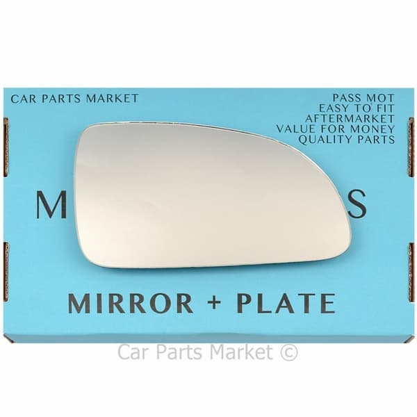Right Driver Side Flat Wing Door Mirror Glass For Hyundai Accent 2000-03 + Plate