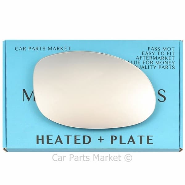Right Driver Side Flat Wing Mirror Glass For Chrysler Neon 2000-05 Heated +Plate