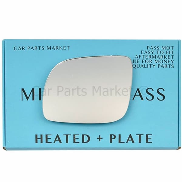 Left Side Flat Wing Mirror Glass (12cm) For Seat Arosa 1997-2005 Heated +Plate