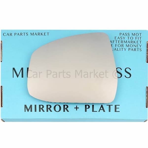 For Ford Mondeo 07-14 Left Passenger Side Flat Wing Door Mirror Glass with Plate