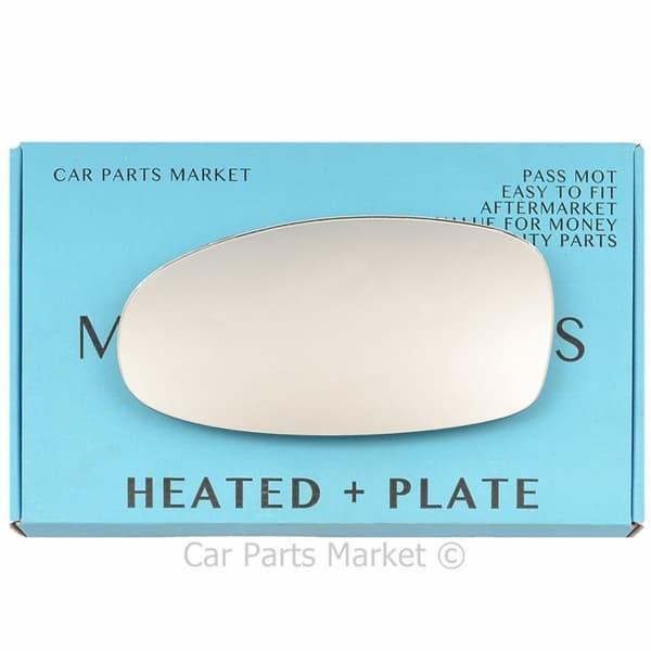 Left Side Flat Wing Door Mirror Glass For Chrysler Neon 1994-1999 Heated + Plate