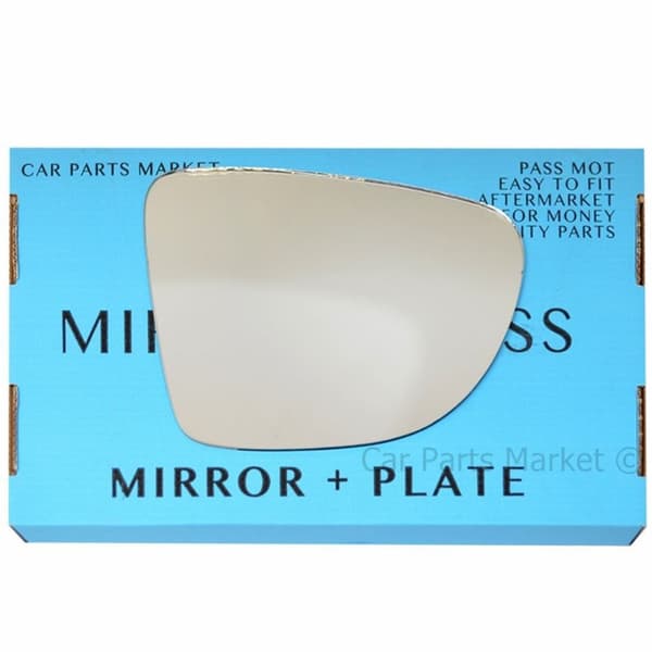 For Renault Clio mk4 12-19 Right Driver Side Wing Mirror Glass with Plate