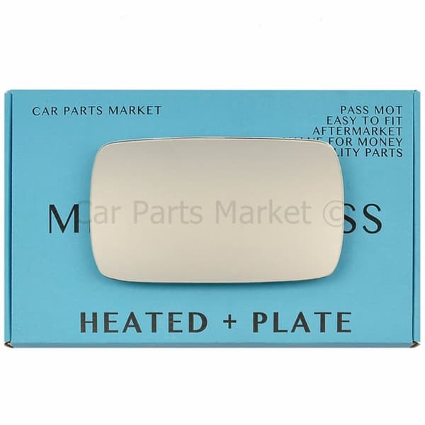 For BMW 3 Series 1982-2000 Left Passenger Flat Electric Wing Mirror Glass +Plate