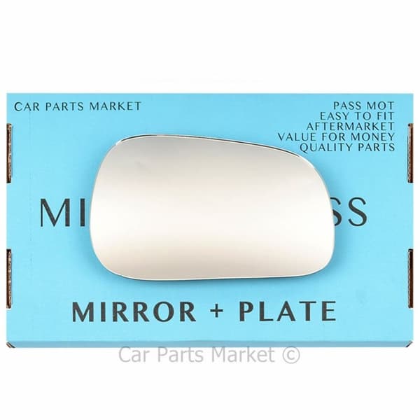 For Renault Safrane 92-00 Right Driver Side Wing Mirror Glass with Plate