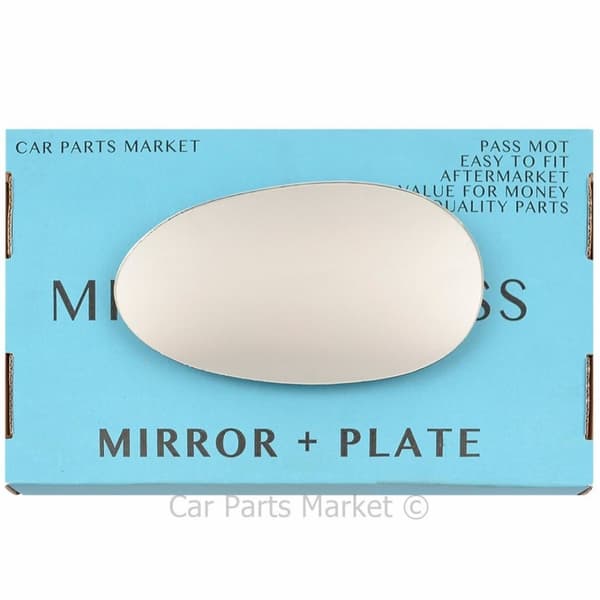 Left Passenger Side Flat Wing Mirror Glass For Rover 75 1999-03 Heated +Plate
