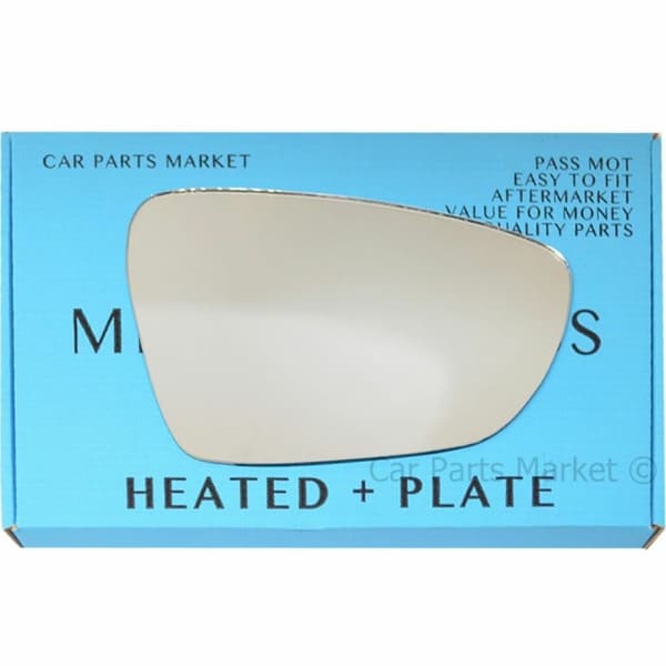 For Kia Ceed 2012-18 Right Driver Side Flat Electric Wing Mirror Glass +Plate