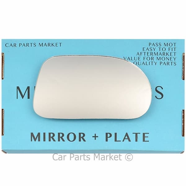 Right Driver Side Flat Wing Mirror Glass For Fiat Brava Bravo Marea 95-01 +Plate