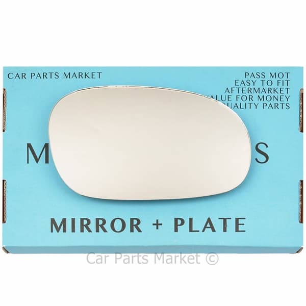 For Daewoo Lanos 97-02 Right Driver Flat Wing Mirror Glass with Plate