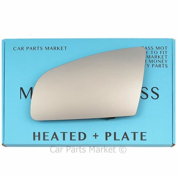 For Audi A3 03-08 Left Side Flat Electric Wing Door Mirror Glass with Plate