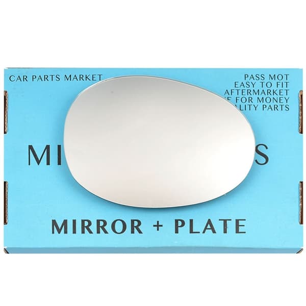 Right Driver Side Flat Wing Door Mirror Glass For Citroen C1 2005-2014 +Plate