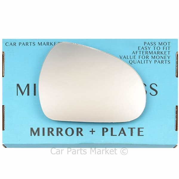 For Peugeot 308 07-14 Right Driver Side Wing Mirror Glass with Plate