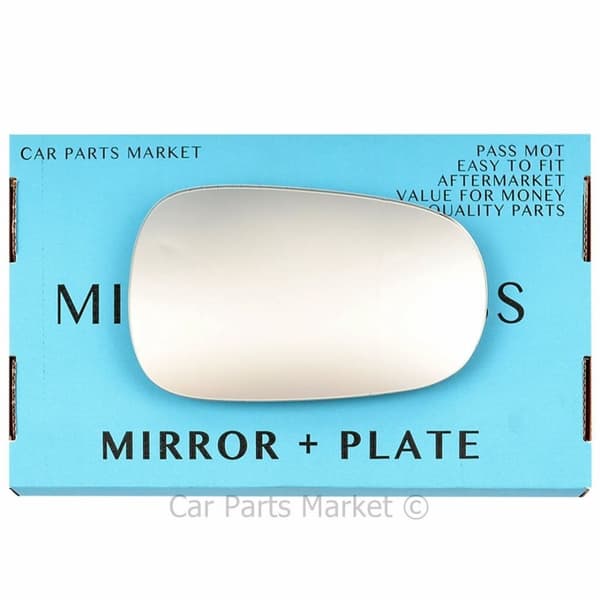 Right Driver Side Wing Mirror Glass For Nissan Micra K12 2003-09 + Plate