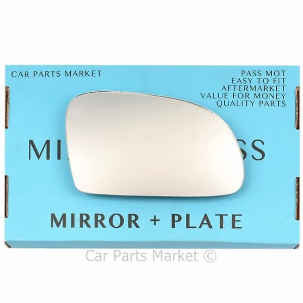 Right Driver Side Flat Wing Door Mirror Glass For Citroen Saxo 1996-2003 + Plate