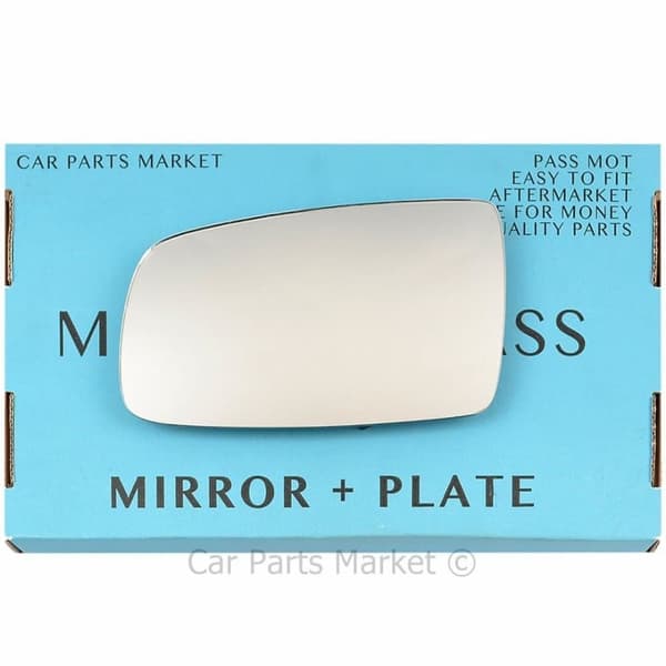 Left Passenger Side Flat Wing Door Mirror Glass For Citroen Zx 1991-1998 +Plate