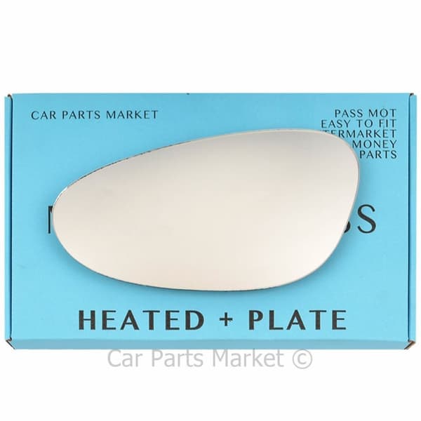 Left Side Flat Wing Mirror Glass For Porsche boxster 98-04 Heated + Plate
