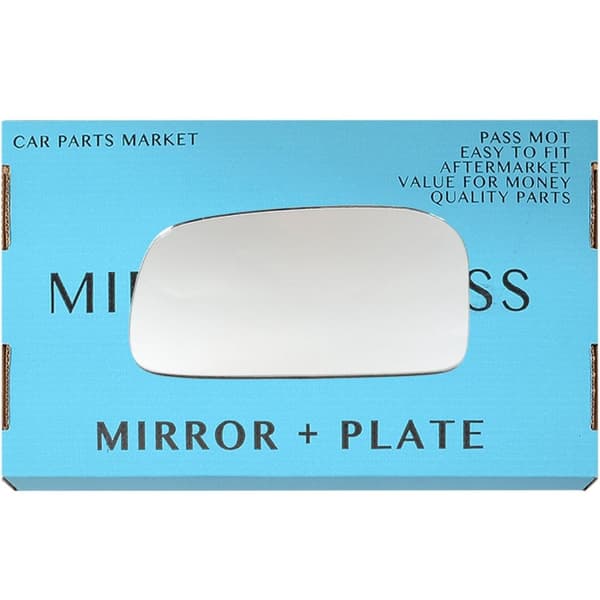 Left Passenger Side Wing Mirror Glass For Nissan 100 NX 1991-1996 + Plate