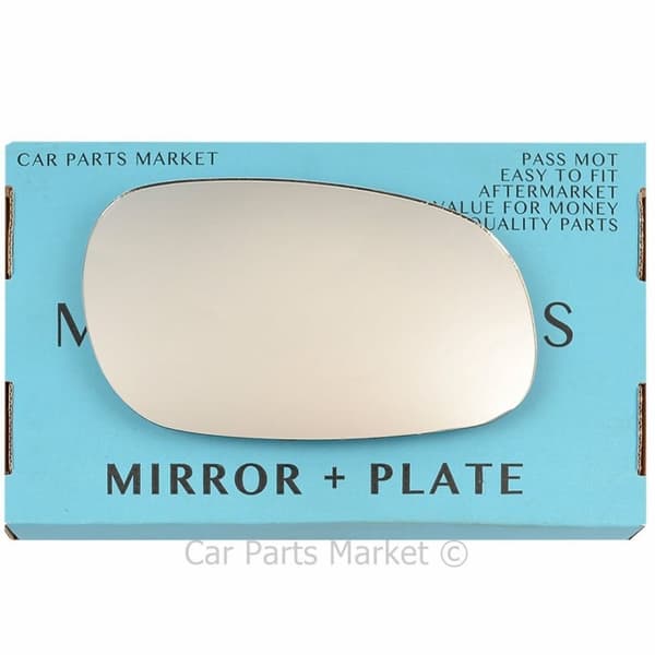 Right Driver Side Wing Mirror Glass For Mitsubishi Carisma 95-06 + Plate