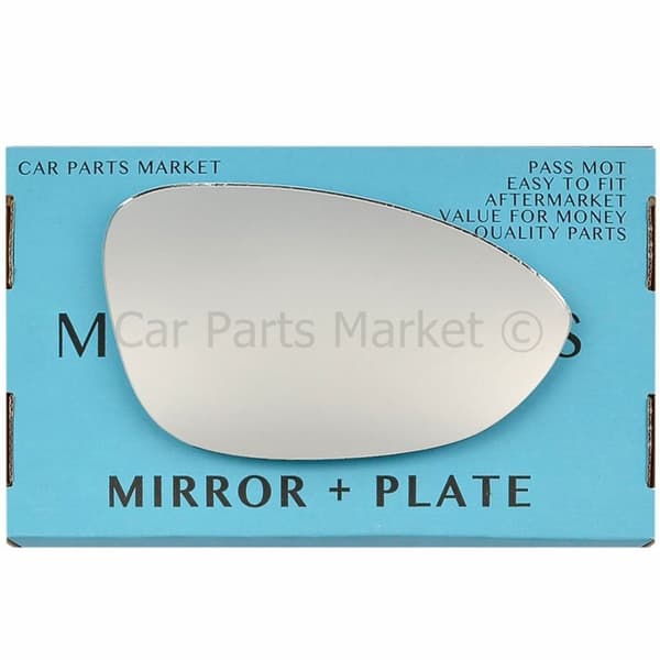 For BMW M3 2007-13 Right Driver Side Flat Wing Mirror Glass with Plate