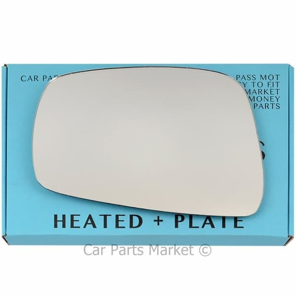 Left Side Flat Wing Mirror Glass For Nissan Navara D40 2005-2008 Heated + Plate