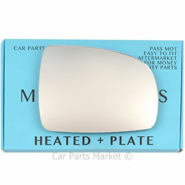 Right Driver Side Flat Wing Mirror Glass For Nissan Note 2006-2013 Heated +Plate