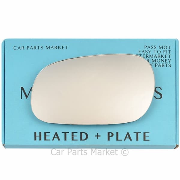 Left Side Flat Wing Mirror Glass For Mitsubishi Carisma 1995-2006 Heated + Plate