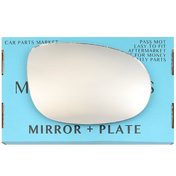 For Ford Ka 2008-2016 Right Driver Side Flat Wing Mirror Glass with Plate
