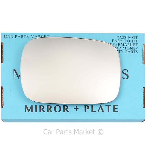 Right Driver Side Flat Wing Door Mirror Glass For Volvo XC90 2001-2006 + Plate