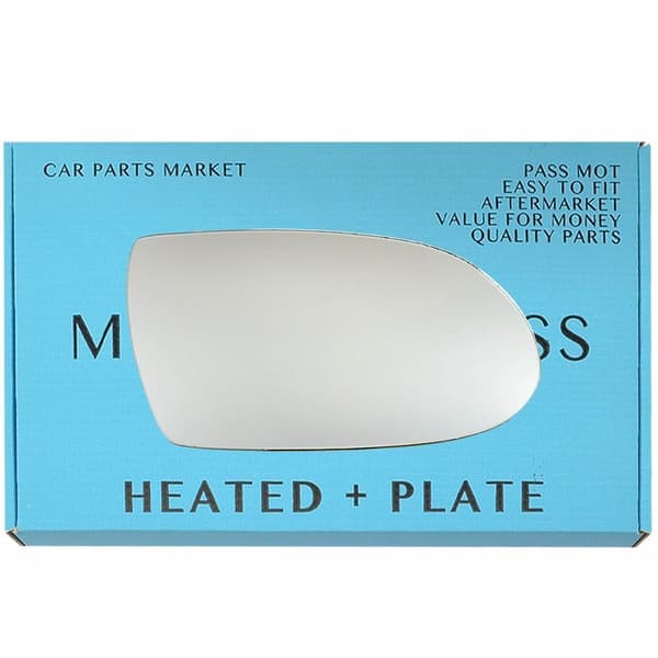 For Mercedes SL r230 2004-2008 Right Side Flat Electric Wing Mirror Glass +Plate
