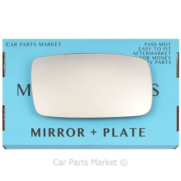 For Volvo 940 1991-1998 Right Driver Side Flat Wing Mirror Glass +Plate