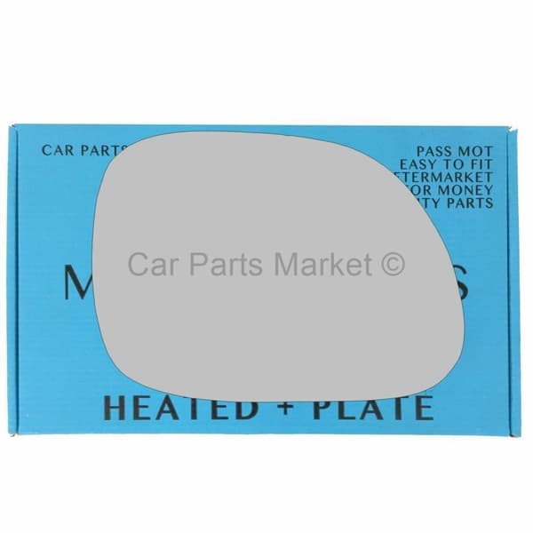 For Kia Soul 2014-19 Right Driver Side Electric Wing Mirror Glass with Plate