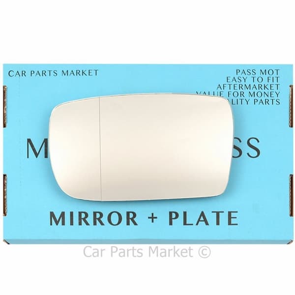 Left Passenger Side Wide Angle Wing Mirror Glass For Toyota Yaris 99-05 + Plate