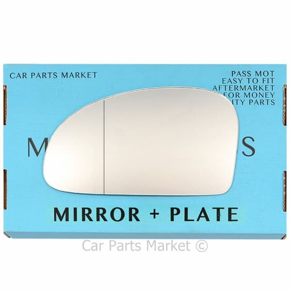Left Passenger Side Wide Angle Wing Mirror Glass For Kia Cerato 2003-07 + Plate