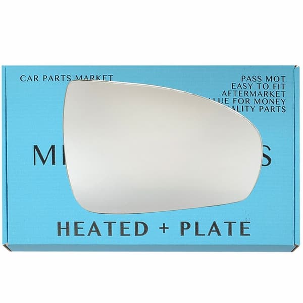 For Mercedes SLK 2008-2010 Right Driver Side Electric Wing Mirror Glass +Plate