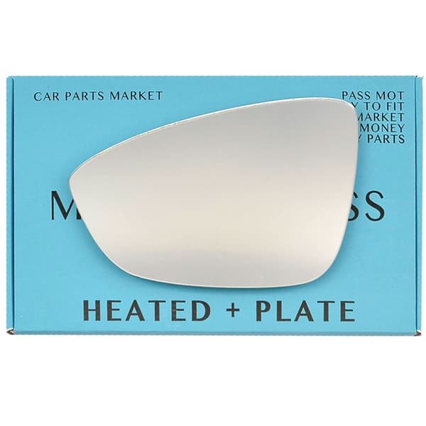 For VW Jetta 2011-2017 Left Side Electric Wing Door Mirror Glass +Plate
