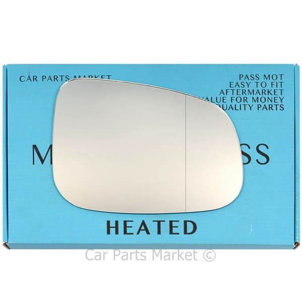 Right Driver Side Wide Angle Wing Door Mirror Glass For Jaguar X-Type 08-09 heat