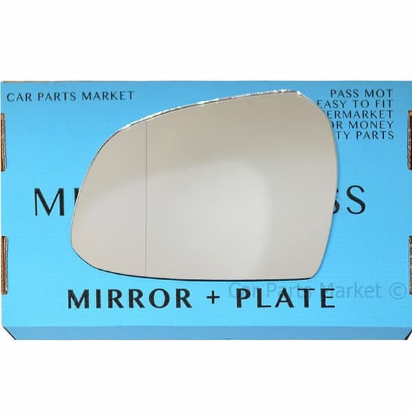For Hyundai i10 2013-19 Left Passenger Side Aspheric Mirror Glass with Plate
