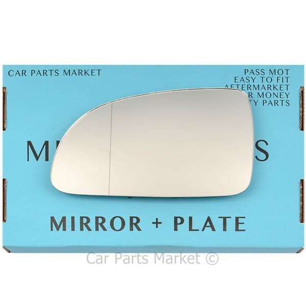 For Hyundai Accent 00-03 Left Passenger Side Aspheric Wing Mirror Glass w/ Plate